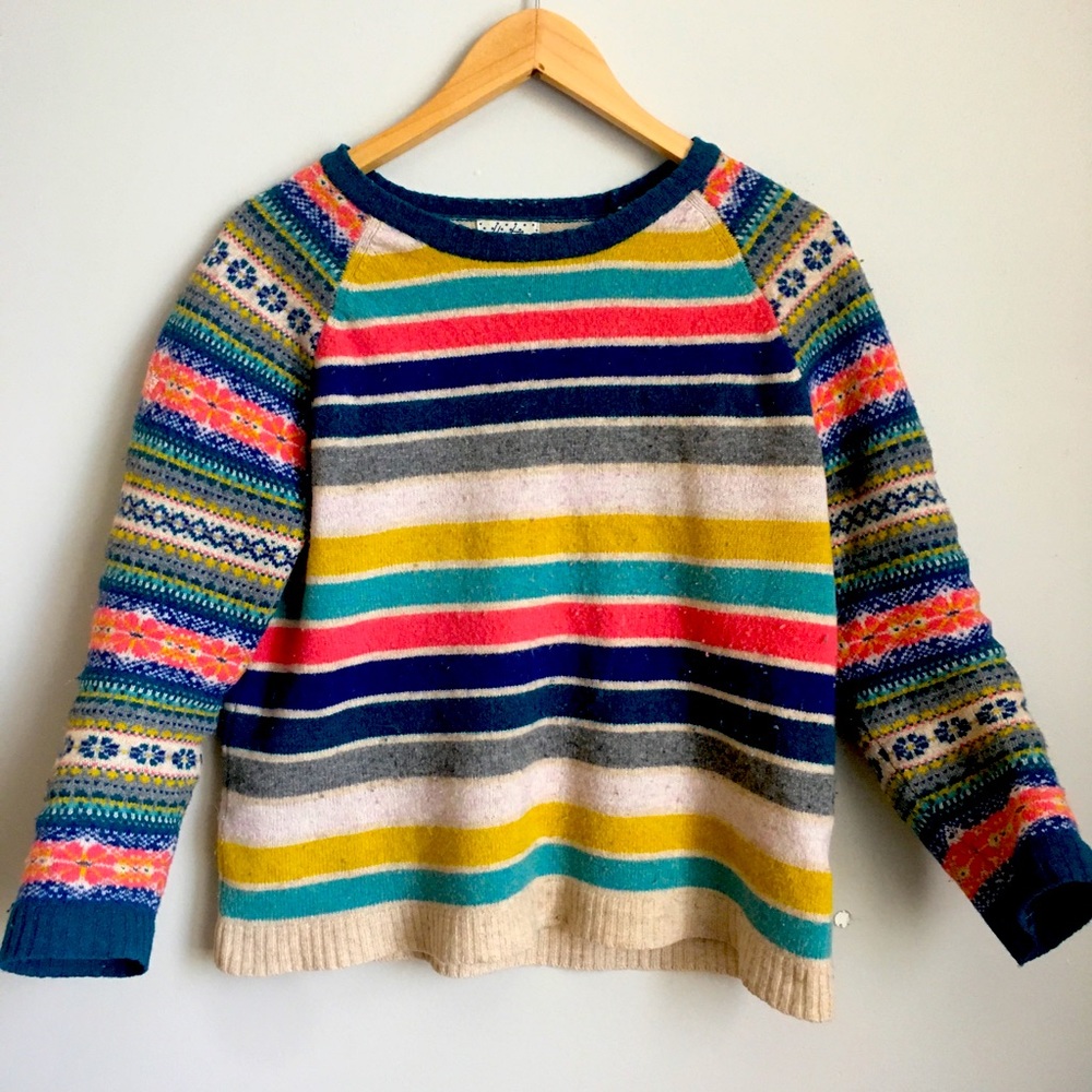 100% merino wool crew neck sweater